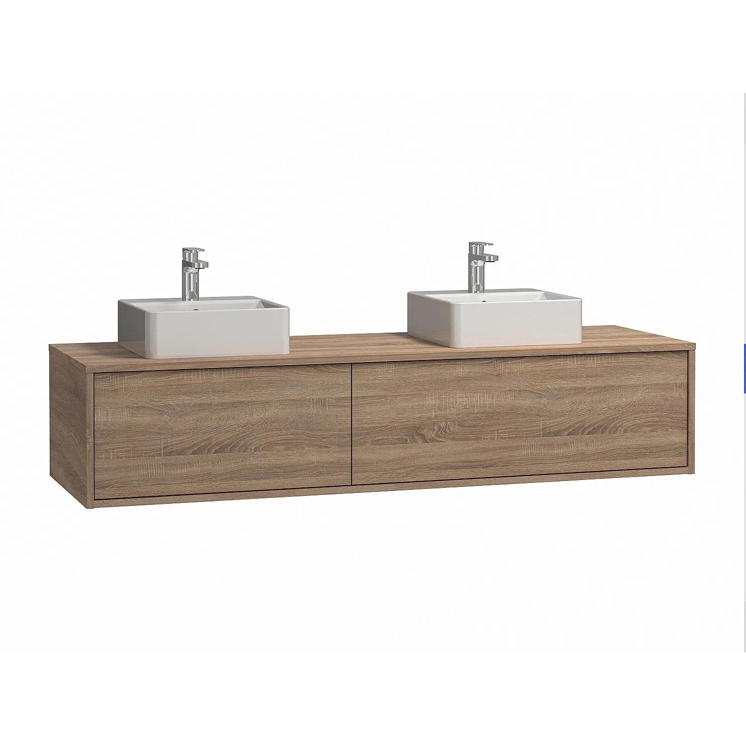 Vente-unique Doppelwaschtisch Isaure Naturfarben Hell 150 cm
