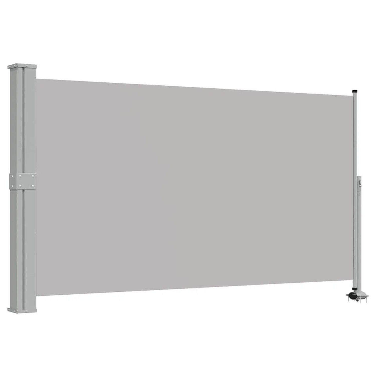 vidaXL Ausziehbare Seitenmarkise 140x300 cm Grau 45192