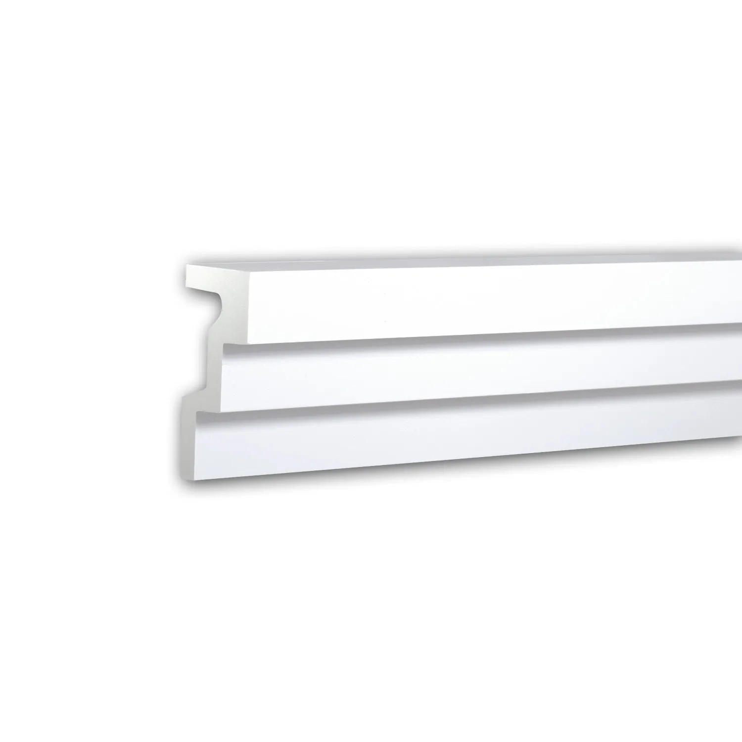 PROFHOME 150262 Eckleiste aus Polyurethan Deckenleiste Stuckleiste 2 m 200 cm x 5 cm x 12 cm Weiß