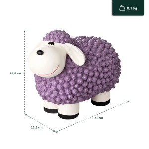 VERDOBA Bunte Mini Schafe Gartenfiguren Pastell Violett