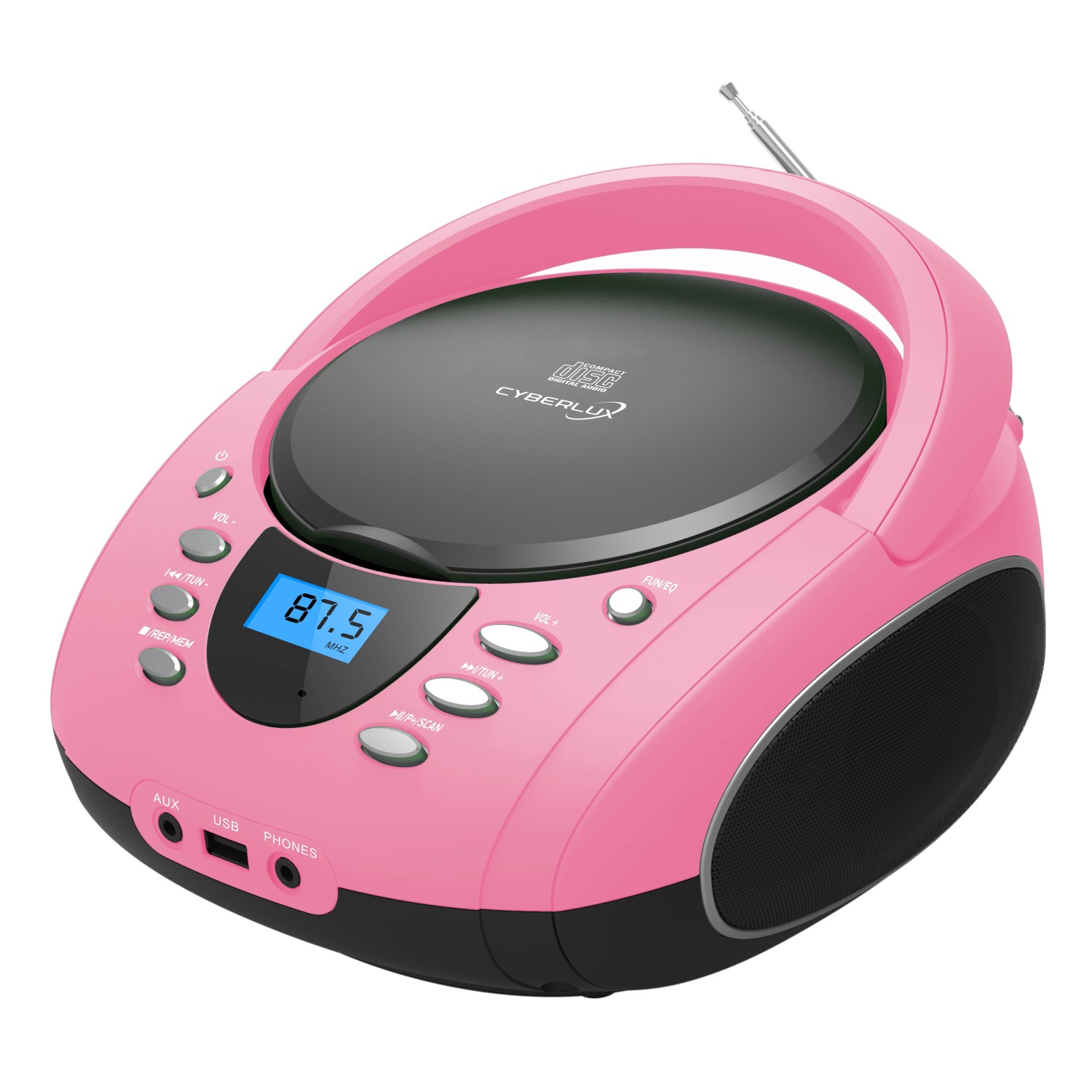 Thumbnail - Cyberlux CL-720 CD-Player Tragbar CD/MP3/USB Radio Pink