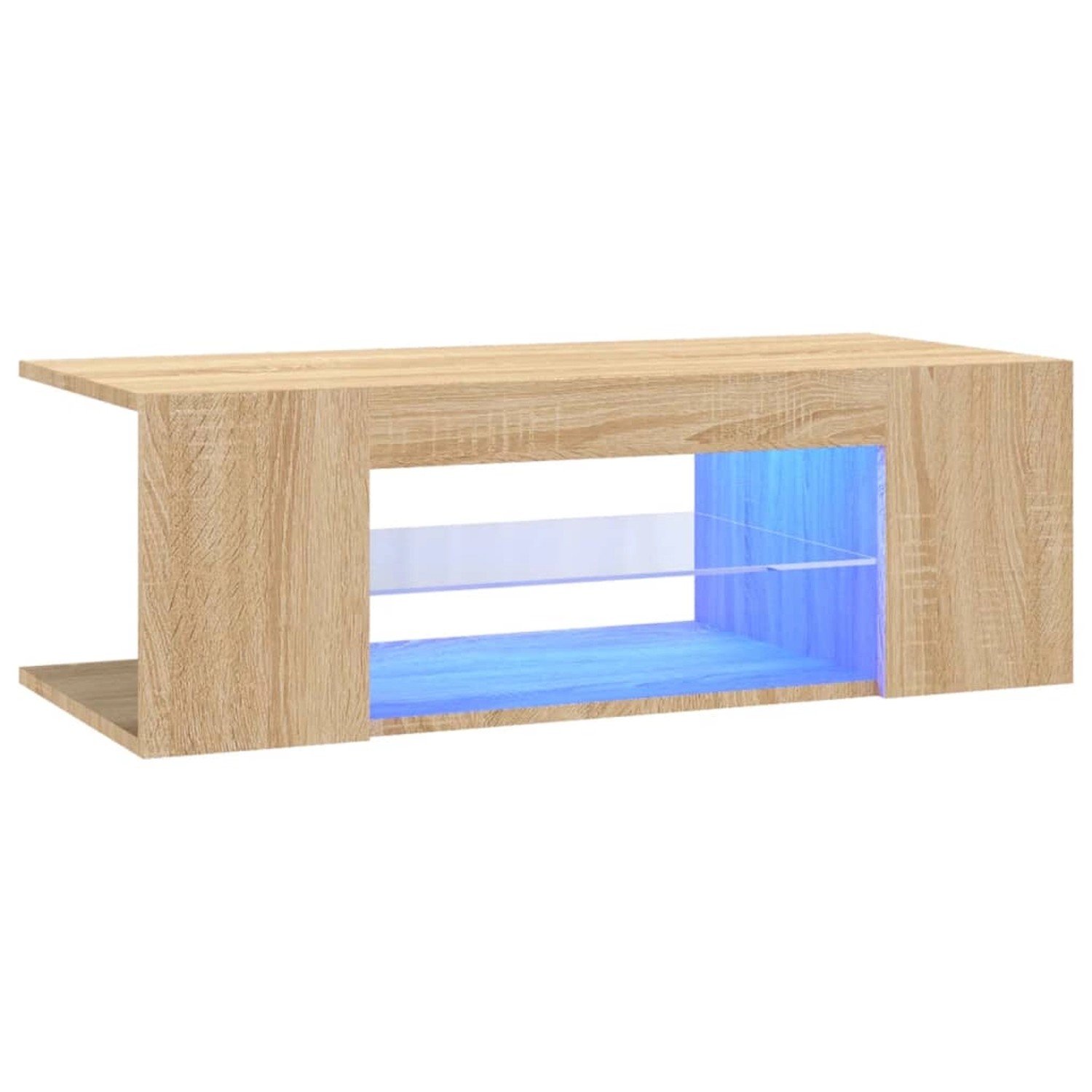 VidaXL TV-Schrank mit LED-Leuchten Sonoma-Eiche 90x39x30cm günstig online kaufen