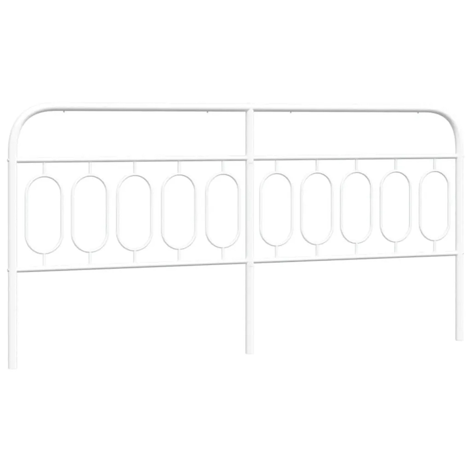 vidaXL Ersatz-Kopfteil Metall Weiß 200 cm 377204
