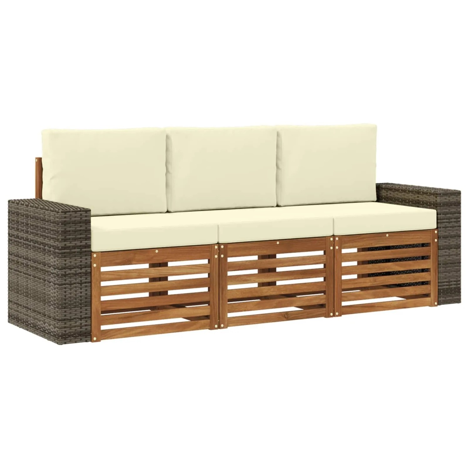 vidaXL Sofagarnituren mit Kissen 3 Stk Massivholz Akazie 3383976