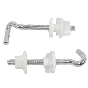 WC-Sitz Befestigung aus Edelstahl, 2er-Set, 25 mm Durchmesser für Standard-Toilettensitze.