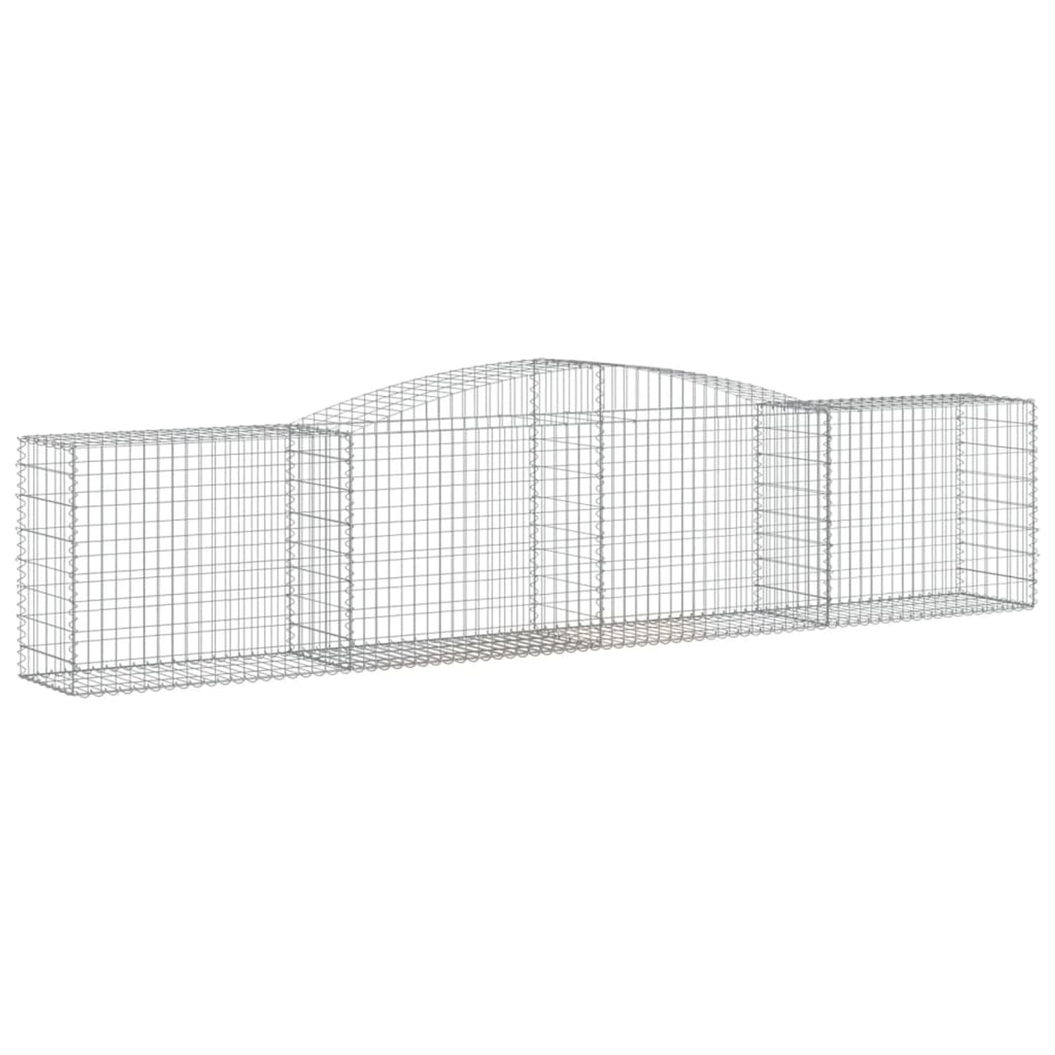 vidaXL Gabionen mit Hochbogen 9 Stk 400x50x80/100cm Eisen 1635465