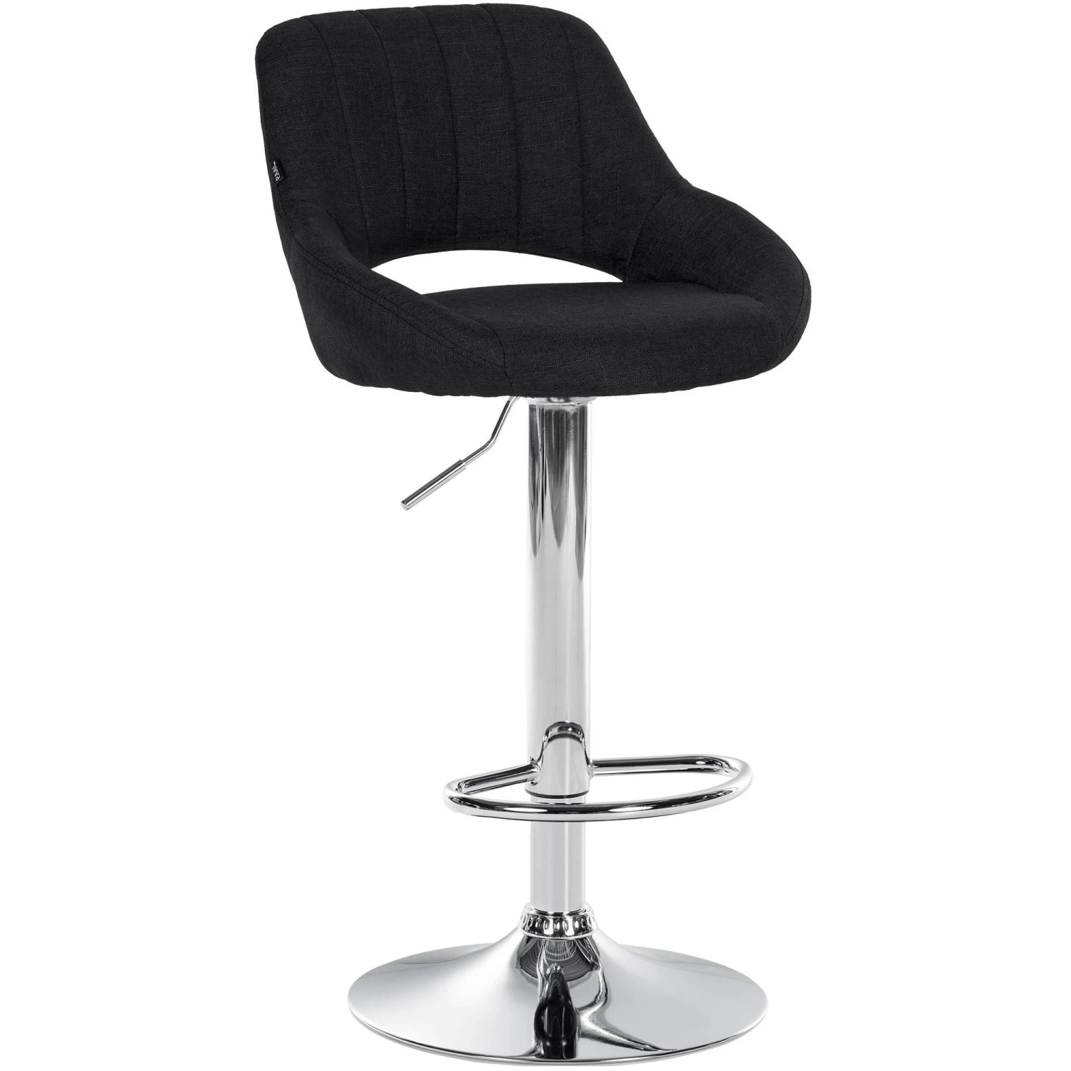 CLP Barhocker Milet Stoff Schwarz/Chrom