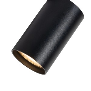 Moderner, schwarzer QAZQA Einbaustrahler Chels für GU10 Leuchtmittel (50mm).