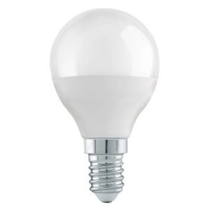 Eglo E14 LED Leuchtmittel in Globeform, 4,9W, warmweiß und dimmbar.