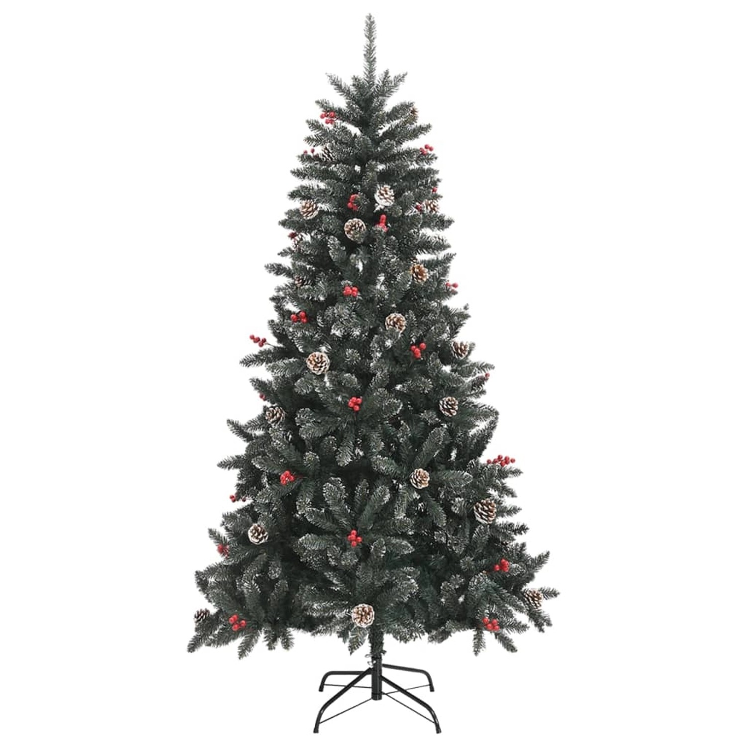 vidaXL Künstlicher Weihnachtsbaum mit Ständer Grün 180 cm PVC