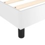 Detailansicht: Weißes vidaXL Boxspringbett 90x190 cm mit Kunstleder und schwarzen Füßen.