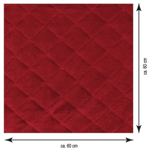 Roter Bestlivings Trockner- & Waschmaschinenbezug, 60x60 cm, Frottee mit Steppmuster.