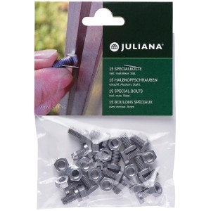 Juliana Halbkopfschrauben, 15 Stück Stahl, für Gewächshaus-Zubehör.