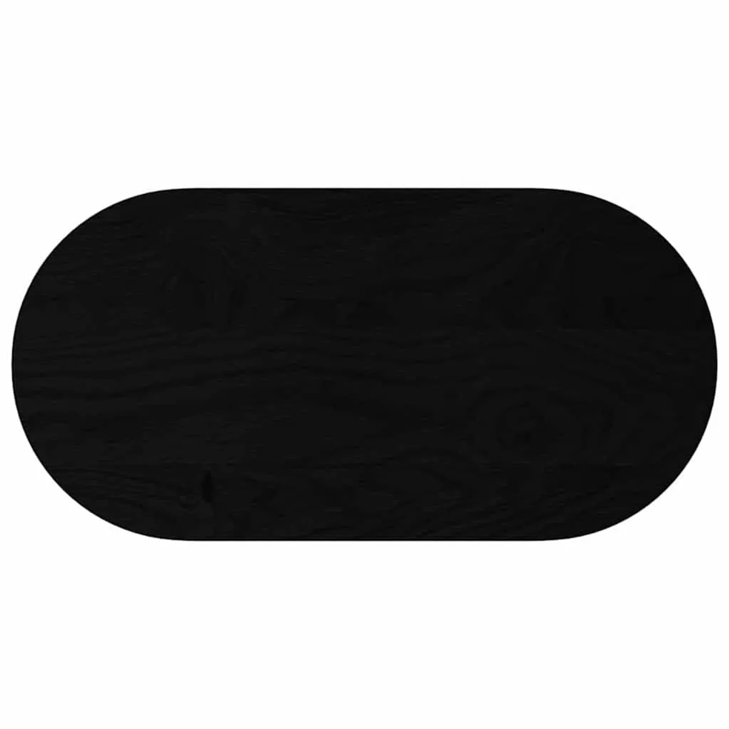 vidaXL Tischplatte Dunkelbraun 80x40x2 cm Massivholz Eiche Oval 4009077