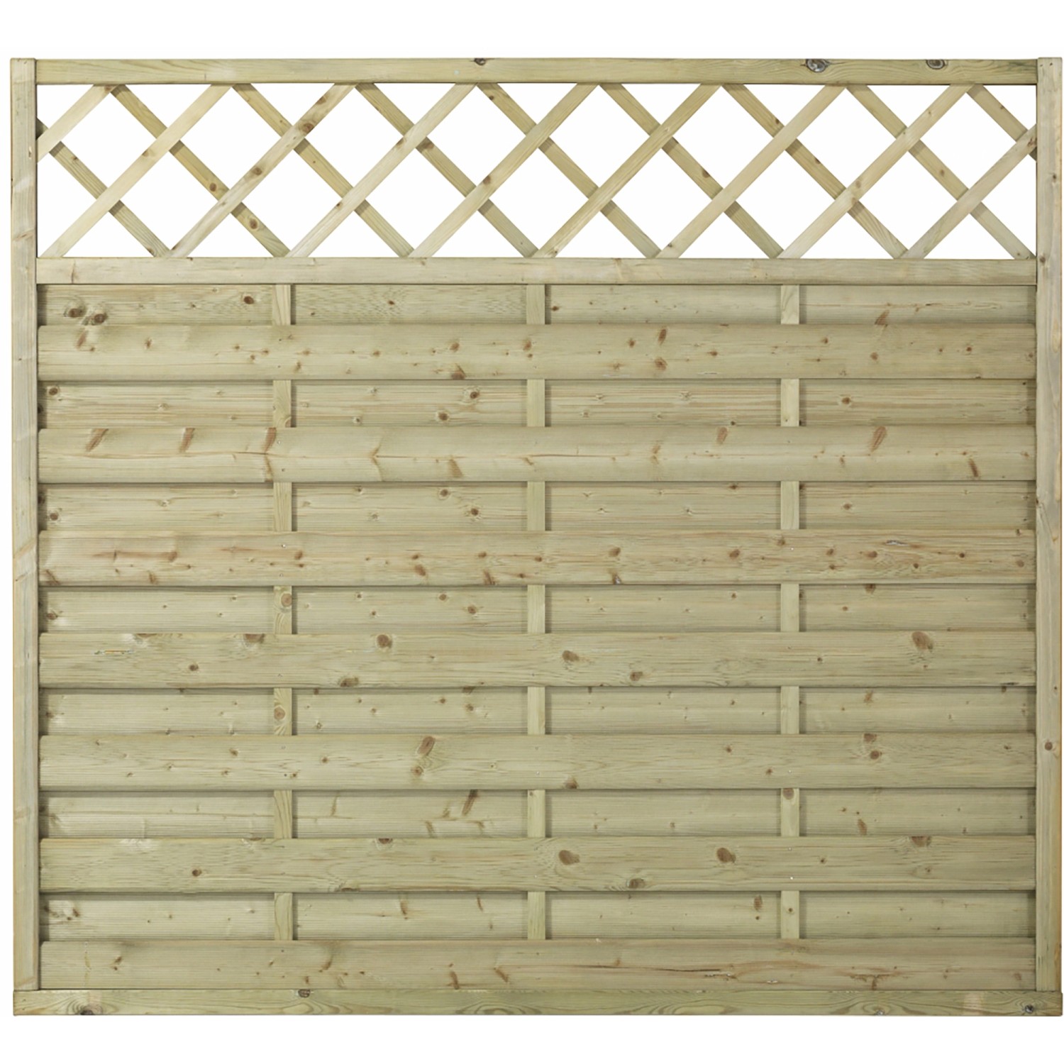 Sichtschutzzaun Bergen mit Gitter Nadelholz druckimprägniert 180 x 165 cm günstig online kaufen