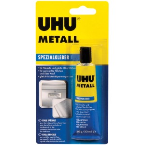 Uhu Metall Spezialkleber, 30g Tube. Kontaktkleber für Metall und andere Materialien.