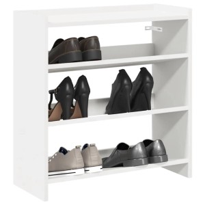 vidaXL Schuhregal Weiß 60x25x62 cm Holzwerkstoff 859887
