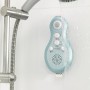 Tesa Powerstrips Waterproof: Wasserdichte Klebestreifen im Einsatz unter der Dusche.