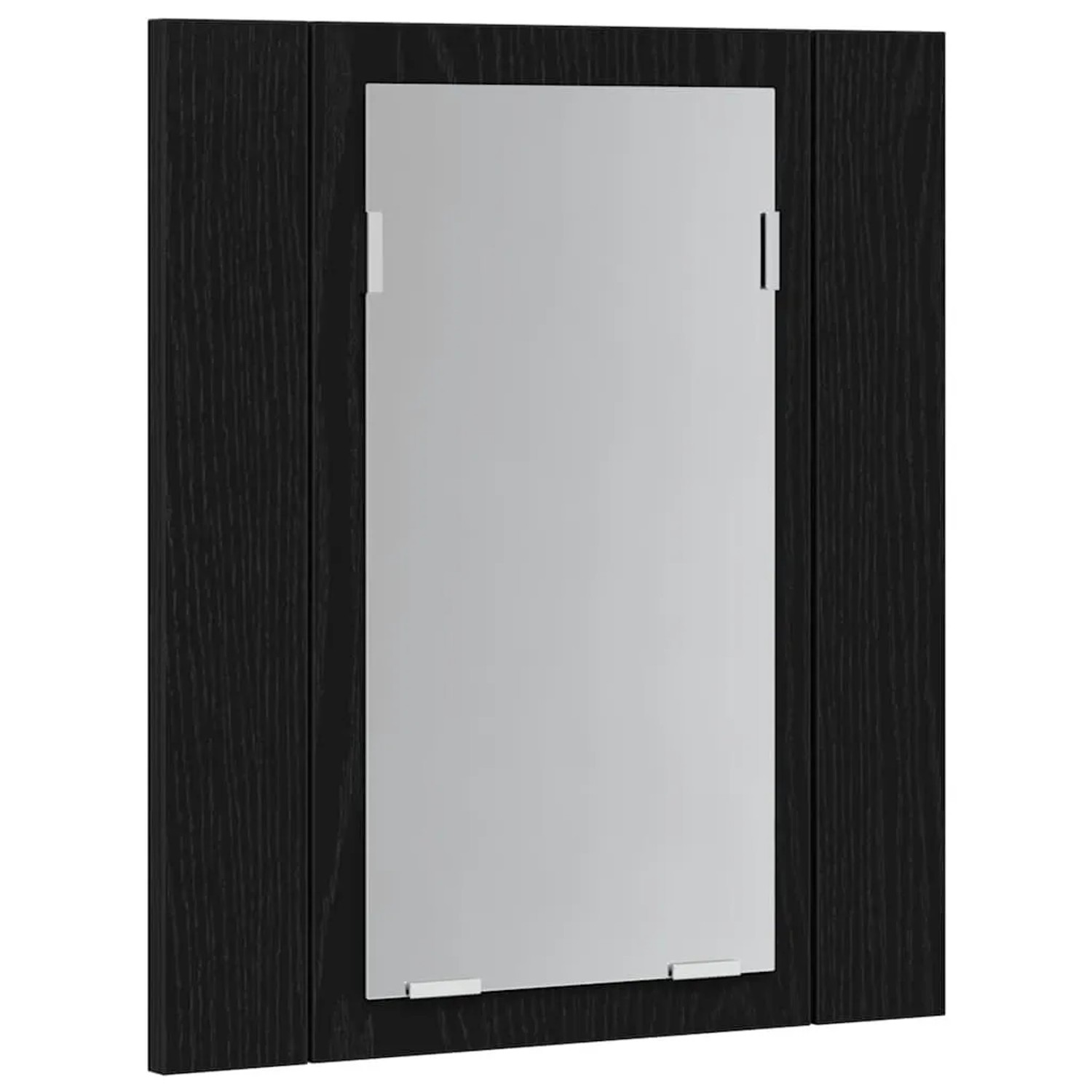 vidaXL LED Badezimmerspiegelschrank Eiche Schwarz 40x12x45 cm Holzwerkstoff günstig online kaufen