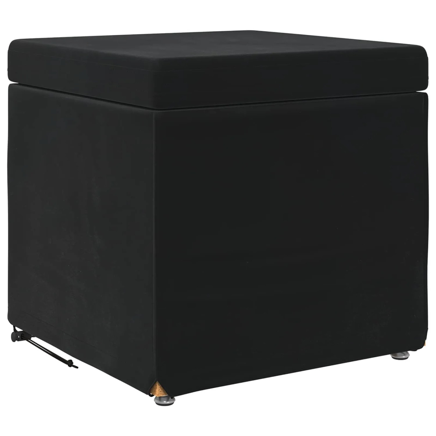 vidaXL Hocker Schwarz 41 x 41 x 40 cm Samt und Engineering Holz 876754