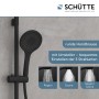 Schütte Stangenbrause-Set Capri, schwarz matt, mit drei Strahlarten für Wellness.