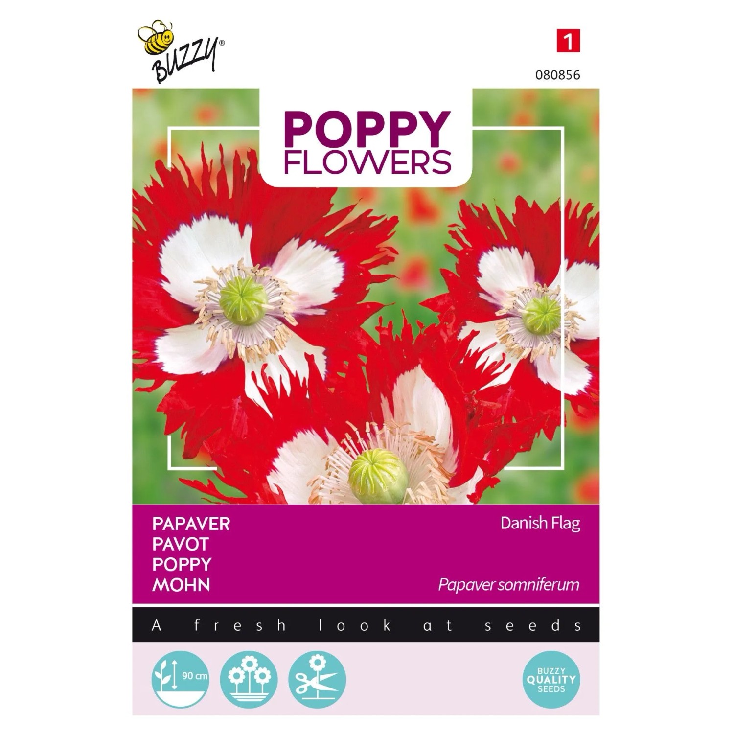 Mohnblume Buzzy Poppy Flowers Samen Ca. 0,75 g Auffällige Blüten