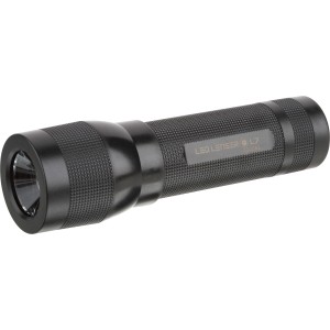 Schwarze Ledlenser L7 Taschenlampe mit 115 Lumen für den OBI Online-Shop.