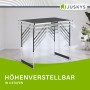 Juskys Multifunktionstisch 3er Set, höhenverstellbar und klappbar, für Camping, Flohmarkt oder Buffet.