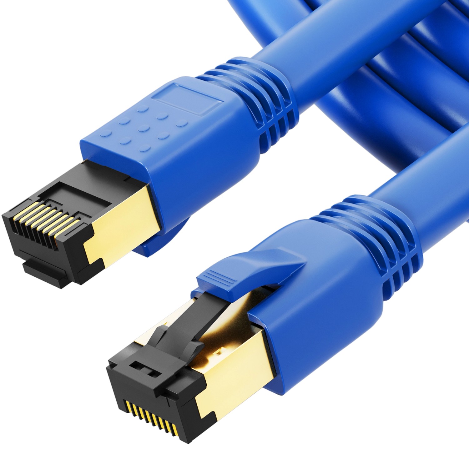 hb-digital 7.5m Patchkabel CAT 8.1 GHMT Zertifiziertes LAN Kabel RJ45 S/FTP PimF LSZH Blau