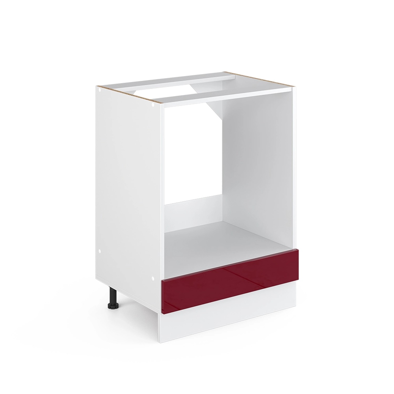 Thumbnail - Vicco Herdumbauschrank R-Line Bordeaux Hochglanz/Weiß 60 cm ohne Arbeitsplatte