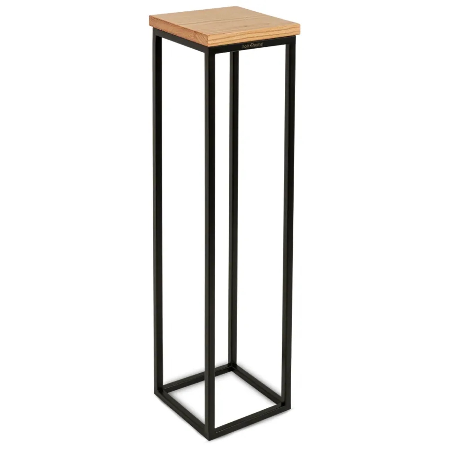 DELUKE Blumenständer Holz LURI 90cm Hoch Eichenholz Metallgestell Dekoständer für Blumen Pflanzenregal Pflanzenständer