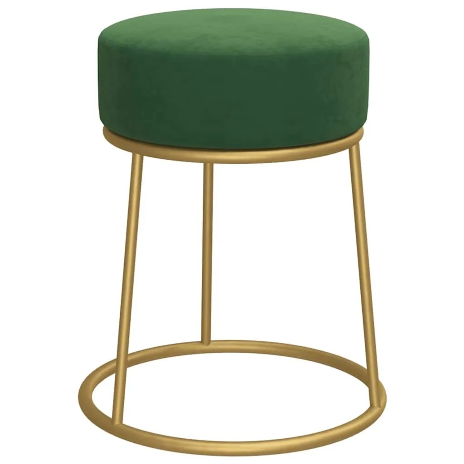 vidaXL Runder Hocker Grün Samt 340253