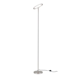 Moderne LED Stehleuchte Oscar in Satin-Optik, 36W, für Innenräume.