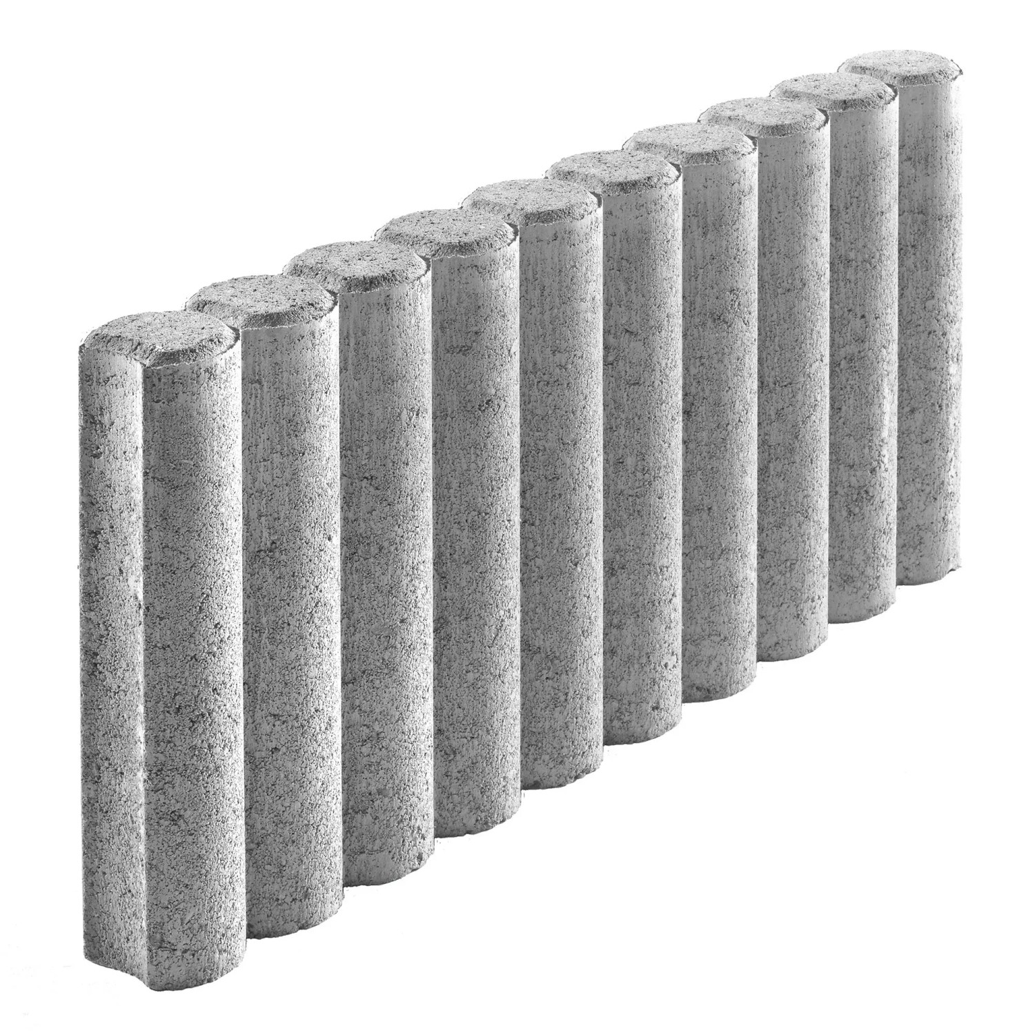 Kann Rundpalisaden-Randstein Grau 50 cm x 25 cm x 6 cm