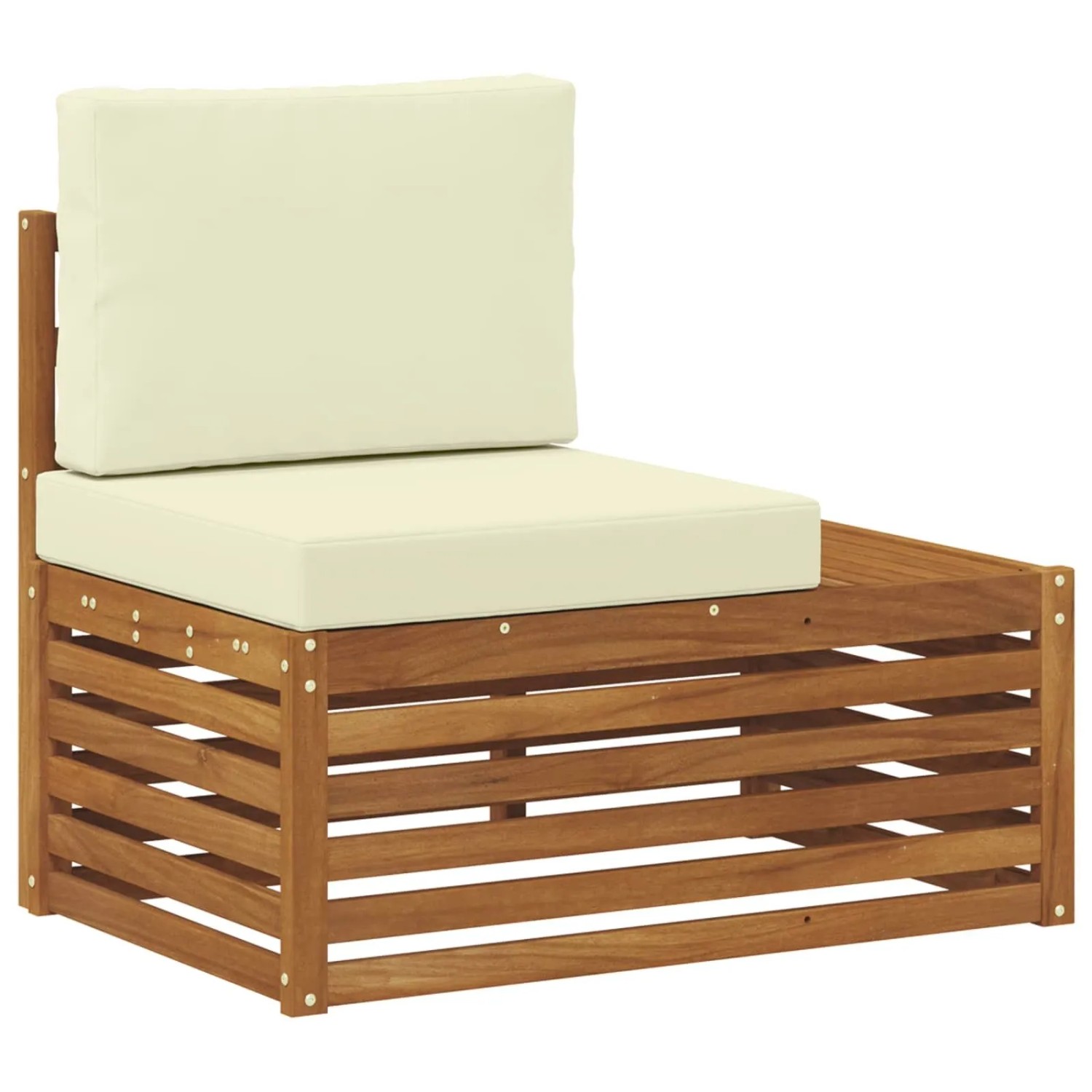 vidaXL Outdoor Endsofa Natur 91 x 63 x 73 cm Massivholz Akazie 900505