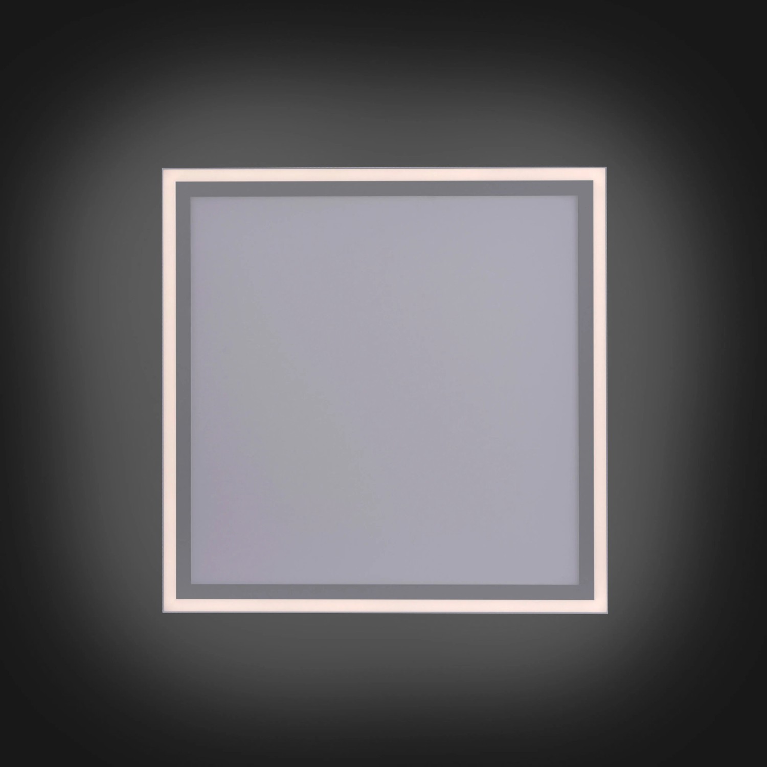 Quadratische, dimmbare LED-Deckenleuchte Edging in Weiß, 46,4x46,4 cm.