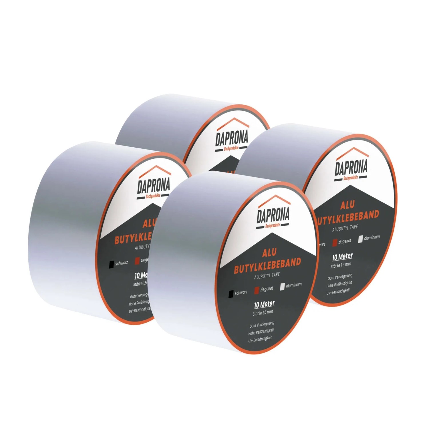 Daprona Butylband 4x 10m x 75mm Alu Silber Reperaturband Dichtband