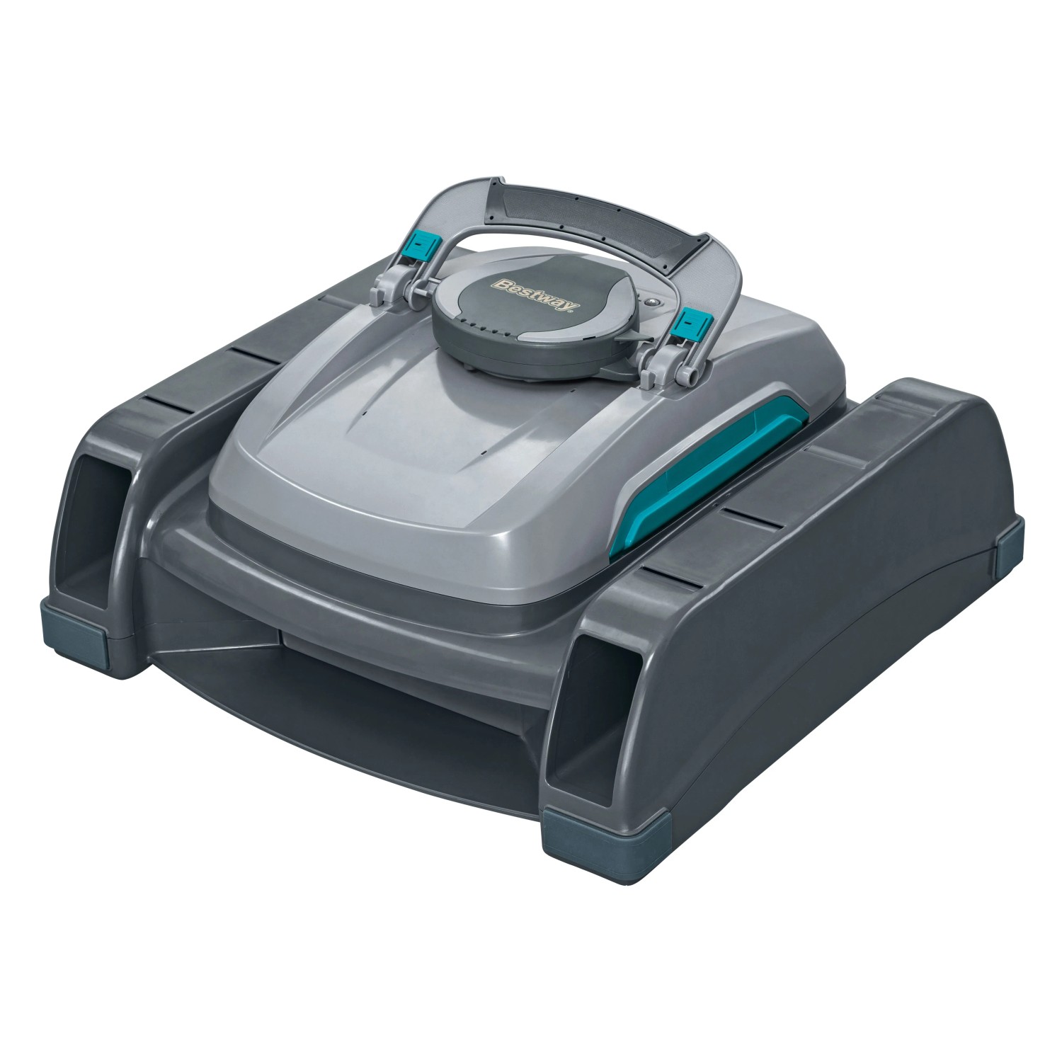 Bestway AquaTronix Pro G300 Poolroboter für Boden und Oberfläche, grau/türkis.