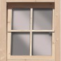 Karibu Fenster, naturbelassen, 69x80cm, für Gartenhaus mit Dreh-/Kippbeschlag.