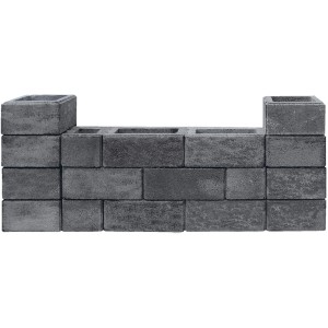 Diephaus Mauer Canta Halbstein Quarzit, graue Mauersteine für Beet, Garten oder Grundstück.