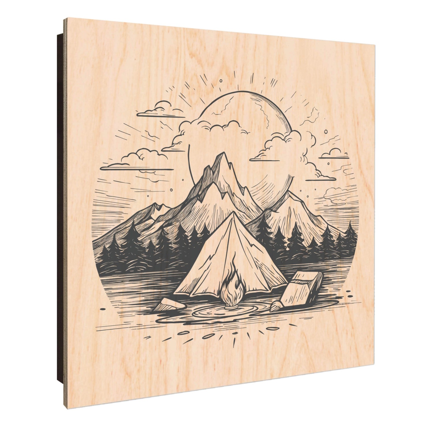 Banjado Schlüsselkasten Holz 30x30cm Schwarz Scharnier Rechts 50 Haken Desi günstig online kaufen