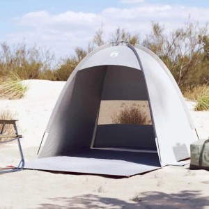 vidaXL Strandzelt 3 Personen Grau Wasserdicht 4009457