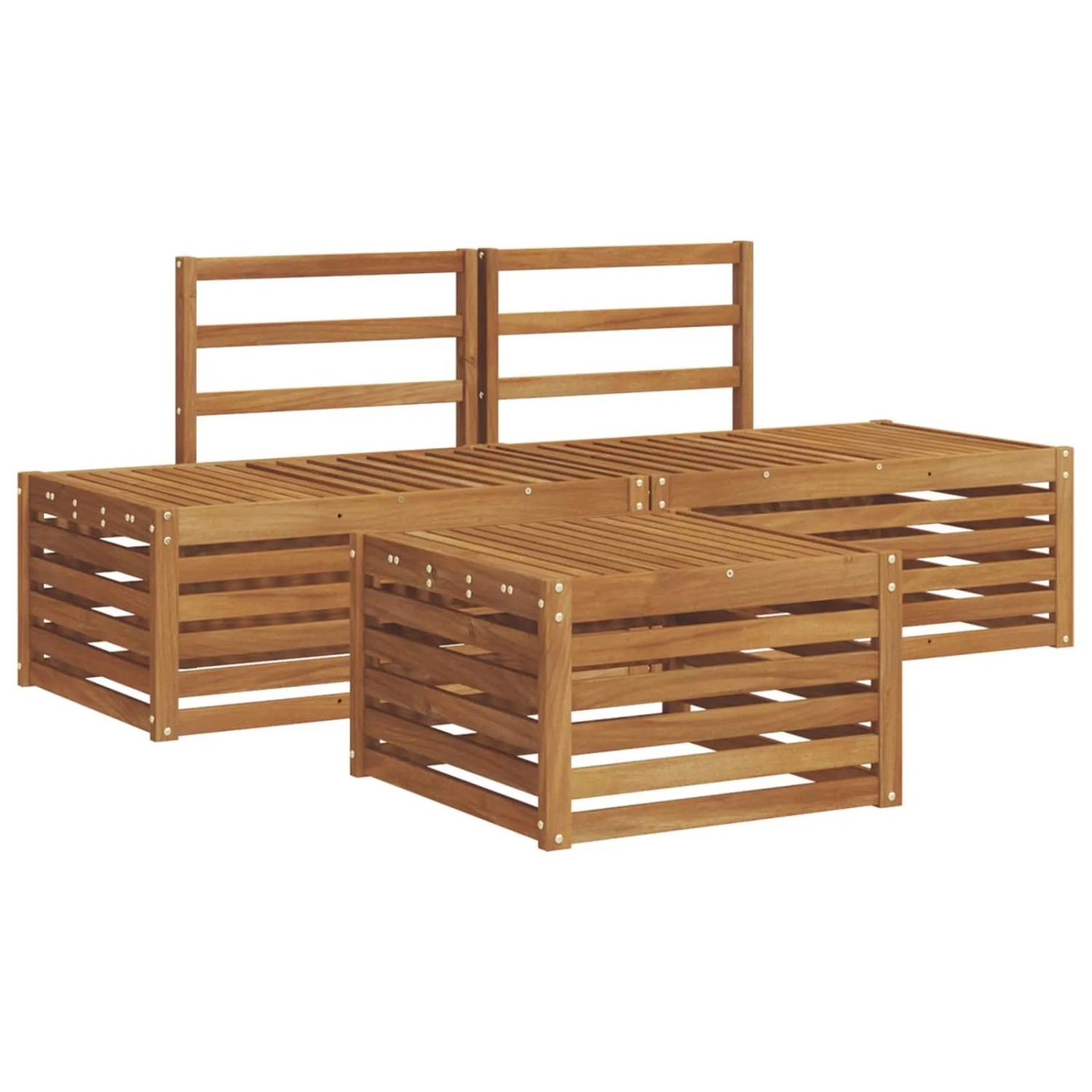 vidaXL Outdoor-Sofagarnitur 3 Stück Natur Massivholz Akazie 3375434