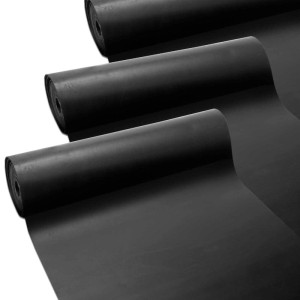 KARAT Bautenschutzmatte, SBR-Gummi, 2mm, 120x50cm, Rollenware. Universal, glatt, schwarz.