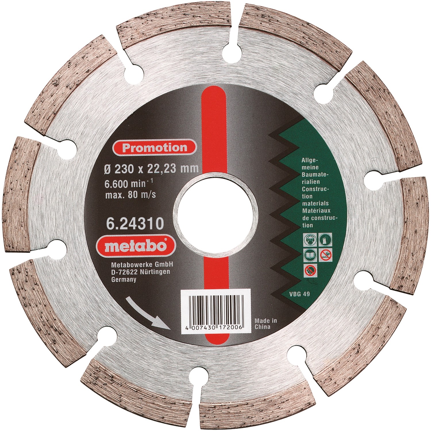 Metabo Diamanttrennscheibe-SP Promotion 230 mm x 22,23 mm