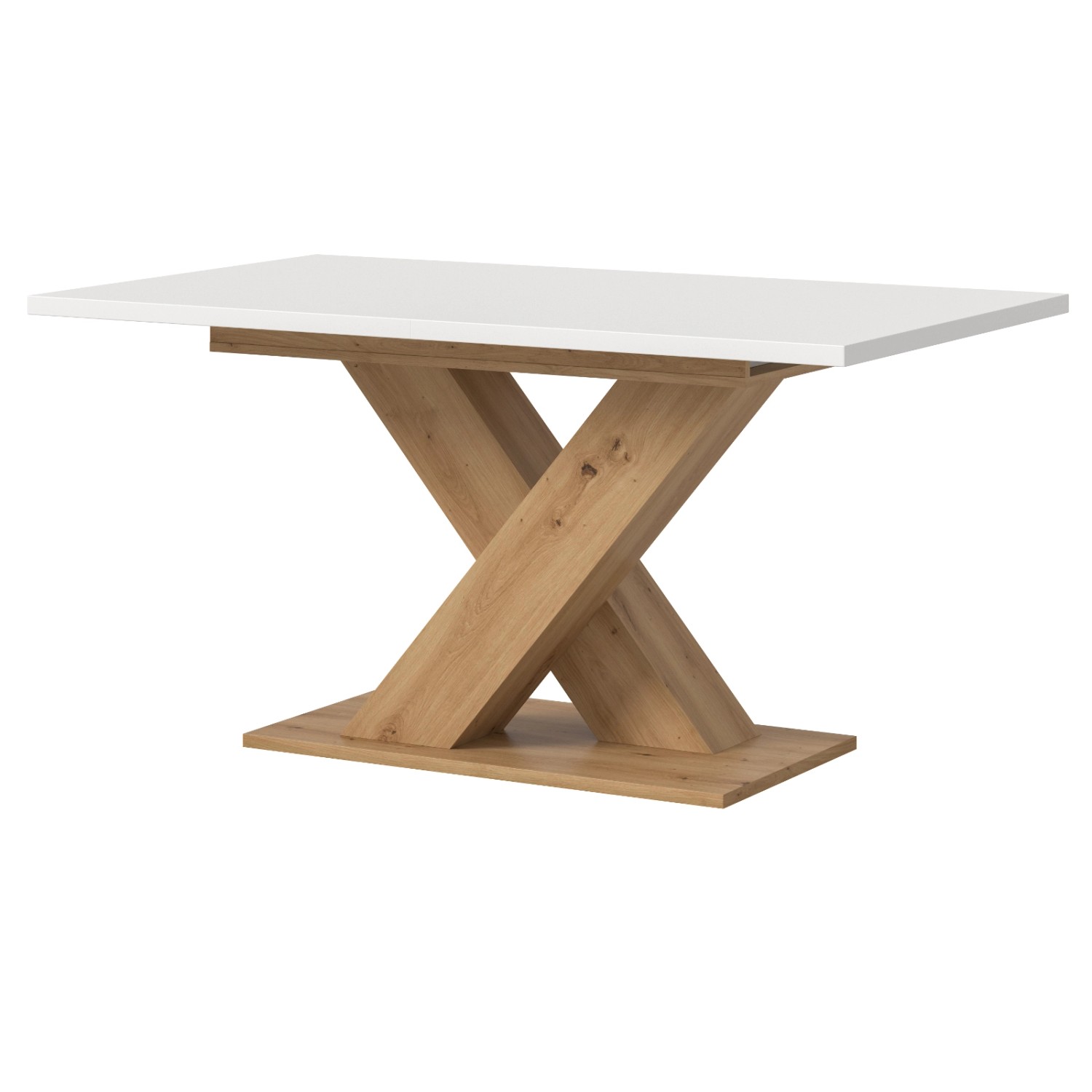 Inn.Furn Esstisch in Weiß und Eiche Ausziehbar 150 - 190 cm Küchentisch Hom günstig online kaufen