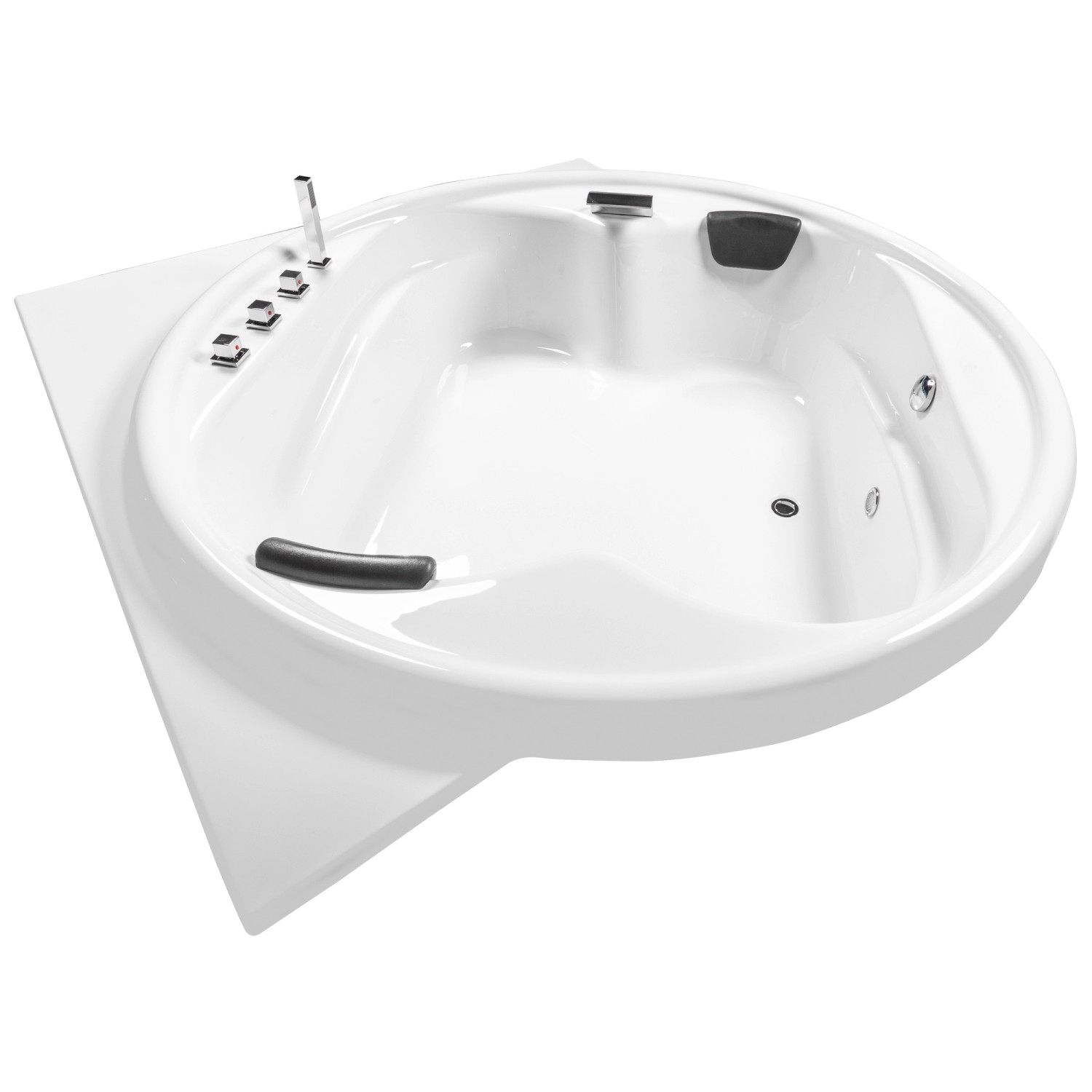 Basera® Podest-Badewanne XXL Gomera mit Ecke 2 Personen 186 x 186 cm günstig online kaufen