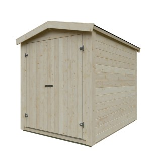 Kiehn-Holz Gerätehaus, unbehandelt, 150x210 cm. Holz-Gartenhaus zur Aufbewahrung von Gartengeräten.