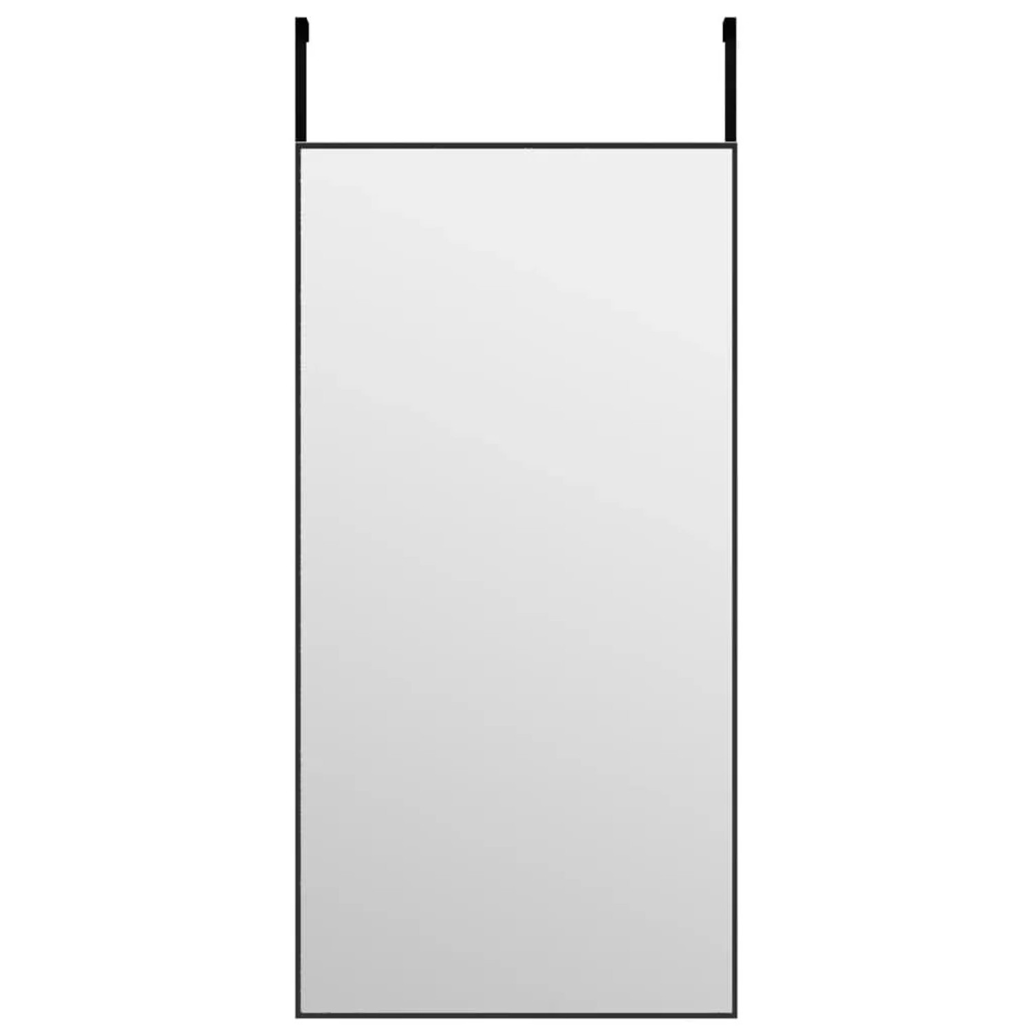 vidaXL Türspiegel Schwarz 40x80 cm Glas und Aluminium 327407