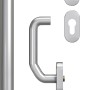 Stoßgriff-Set für Haustüren aus Edelstahl, variabel 400-600 mm, inklusive Befestigungsmaterial.